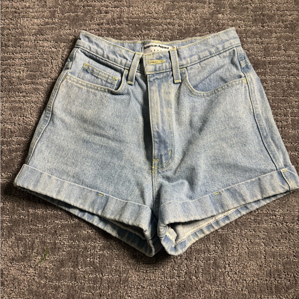 American Apparel Jeans - Denim High Waist Shorts